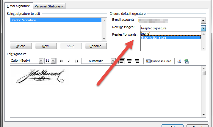 Create and add a signature to email messages